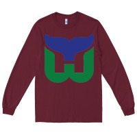 Burgundy vintage hartford hockey   retro whalers Long Sleeve Tee - tuanDangUi