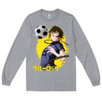Heather Grey blue lock meguru bachira 1 Long Sleeve Tee - tuanDangUi