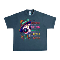 Midnight Navy You are braver than you think sugar skull Urban Heavy Tee - NancyCooperArtShop