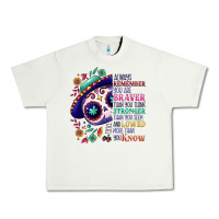 Pistachio You are braver than you think sugar skull Urban Heavy Tee - NancyCooperArtShop