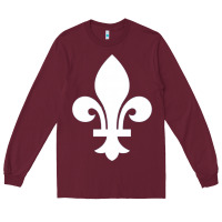 Burgundy vintage quebec hockey   retro nordiques fleur de lis Long Sleeve Tee - tuanDangUi