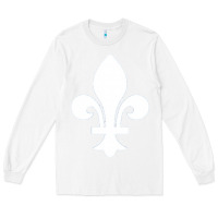 White vintage quebec hockey   retro nordiques fleur de lis Long Sleeve Tee - tuanDangUi