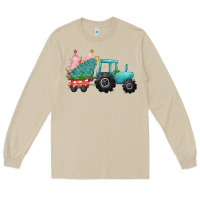 Mushroom Christmas tree tractor Long Sleeve Tee - CowGirlArtShop