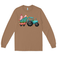 Toasted Coconut Christmas tree tractor Long Sleeve Tee - CowGirlArtShop