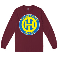Burgundy hc davos swiss ice hockey sports fans Long Sleeve Tee - tuanDangUi
