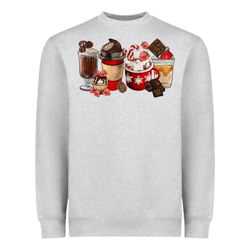 Chocolate Love Coffee Cups Heavyweight Sweatshirt by FaDigitalArtStudio | Teevron