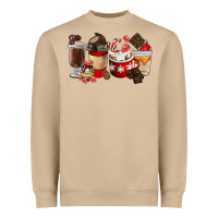 Mushroom Chocolate Love Coffee Cups Heavyweight Sweatshirt - FaDigitalArtStudio