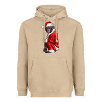 Mushroom Chimpanzee With Santa Clothes Heavyweight Hoodie - LillyAllenDesigns