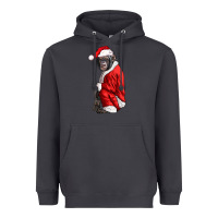Smoke Chimpanzee With Santa Clothes Heavyweight Hoodie - LillyAllenDesigns