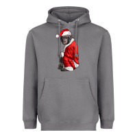 Storm Chimpanzee With Santa Clothes Heavyweight Hoodie - LillyAllenDesigns