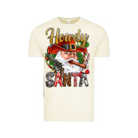 Vintage Arctic Howdy Santa Vintage Tee - NancyCooperArtShop