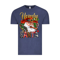 Vintage Denim Howdy Santa Vintage Tee - NancyCooperArtShop