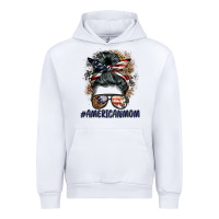 White americanmom messy bun Urban Hoodie - BarkalooDesign