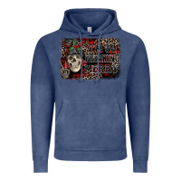 Vintage Denim I'm so freaking merry skeleton messy bun Vintage Hoodie - NancyCooperArtShop