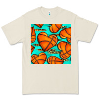 Bone basketball hearts with leopard seamless pattern Premium Tee - BundleAndBundleShop