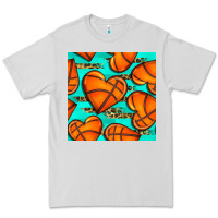 Basketball Hearts With Leopard Seamless Pattern Premium Tee | Teevron