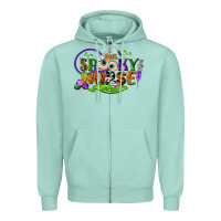 Seafoam one spooky nurse Zipper Hoodie - BundleAndBundleShop