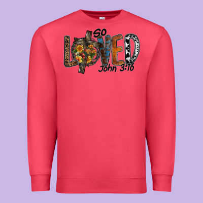 So Loved Jhon 3.16 Premium Sweatshirt Designed By Sublimationcraftshop
