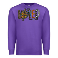 Purple so loved jhon 3.16 Premium Sweatshirt - SublimationCraftShop