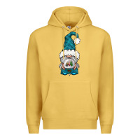 Antique Gold winter gnome with snow globe Premium Hoodie - BundleAndBundleShop