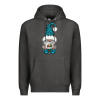 Charcoal Heather winter gnome with snow globe Premium Hoodie - BundleAndBundleShop