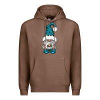 Chestnut winter gnome with snow globe Premium Hoodie - BundleAndBundleShop