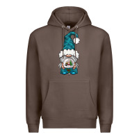 Coffee winter gnome with snow globe Premium Hoodie - BundleAndBundleShop