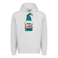 Dove Grey winter gnome with snow globe Premium Hoodie - BundleAndBundleShop