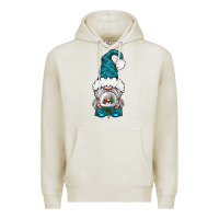 Oatmeal Heather winter gnome with snow globe Premium Hoodie - BundleAndBundleShop