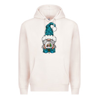 Pale Pink winter gnome with snow globe Premium Hoodie - BundleAndBundleShop