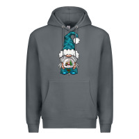 Rock winter gnome with snow globe Premium Hoodie - BundleAndBundleShop