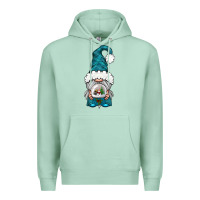 Seafoam winter gnome with snow globe Premium Hoodie - BundleAndBundleShop