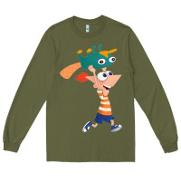 Army Green phineas and perry Long Sleeve Tee - tuanDangUi