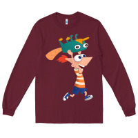 Burgundy phineas and perry Long Sleeve Tee - tuanDangUi