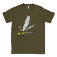 Army Green Blue And Yellow Dragonfly Classic Tee - LillyAllenDesigns