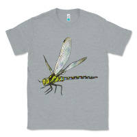 Heather Grey Blue And Yellow Dragonfly Classic Tee - LillyAllenDesigns