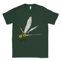 Sports Green Blue And Yellow Dragonfly Classic Tee - LillyAllenDesigns