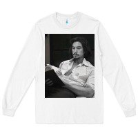 White adam driver 40 Long Sleeve Tee - tuanDangUi