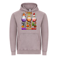 Vintage Zinc Happy Hallothanksmas wine glasses and gnomes Vintage Hoodie - texasbilliewilder