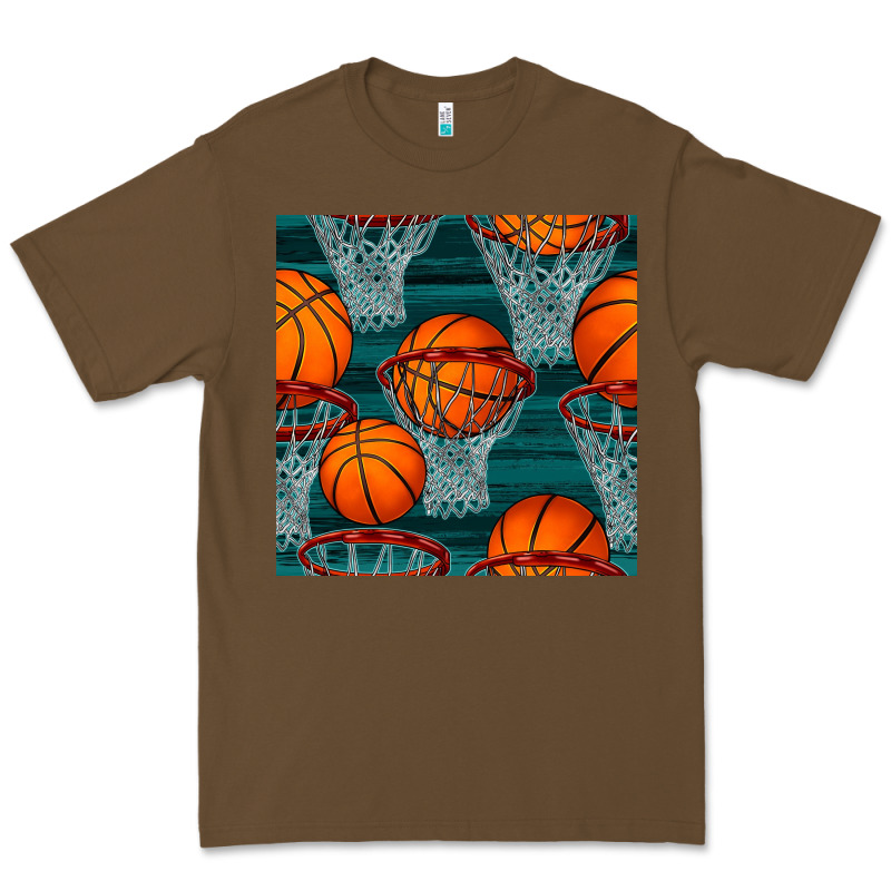 Basketball Hoop Seamless Pattern Premium Tee by BundleAndBundleShop | Teevron