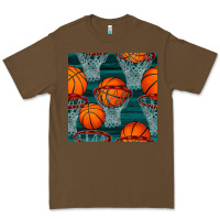 Cacao basketball hoop seamless pattern Premium Tee - BundleAndBundleShop