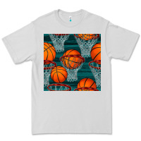 Dove Grey basketball hoop seamless pattern Premium Tee - BundleAndBundleShop