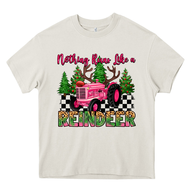 Nothing Runs Like A Reindeer Heavy Core Tee by MaliasSmallBusiness | Teevron