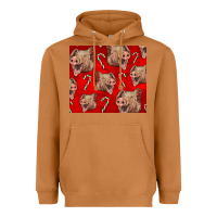 Meerkat Yorkshire Pig And Candy Cane Heavyweight Hoodie - LillyAllenDesigns