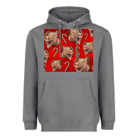 Storm Yorkshire Pig And Candy Cane Heavyweight Hoodie - LillyAllenDesigns