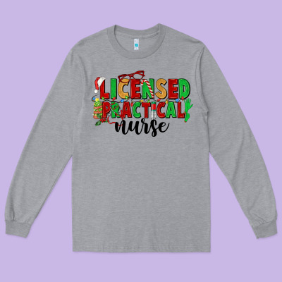 Licensed Practical Nurse Long Sleeve Tee Designed By Cowgirlartshop