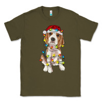Army Green christmas beagle Classic Tee - RanaPortraitStore