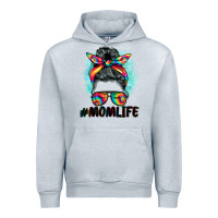 Tie Dye Momlife Messy Bun Urban Hoodie | Teevron
