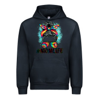 Navy tie dye momlife messy bun Urban Hoodie - BarkalooDesign