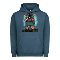 Pigment Midnight Navy tie dye momlife messy bun Urban Hoodie - BarkalooDesign